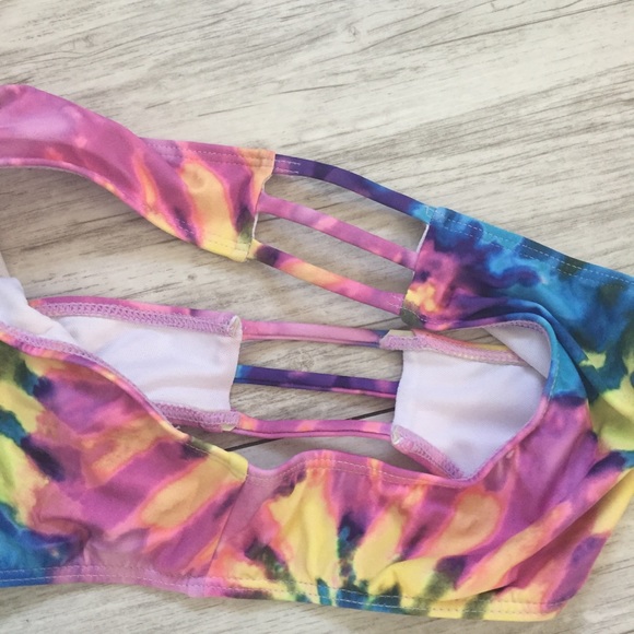 Pink Tie Dye Halter Bikini NWT - L - Picture 7 of 7